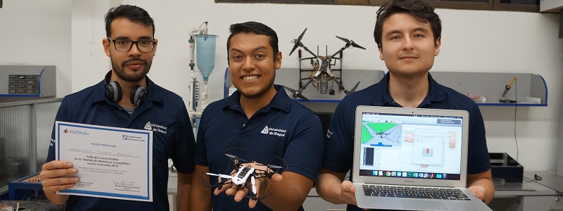 En la Universidad de Ibagué está uno de los mejores grupos operadores de drones del país: el conformado por los egresados Diego Fernando Salazar D'Antonio, Sebastián Tilaguy Lezama y Sergio Alejandro Herrera.