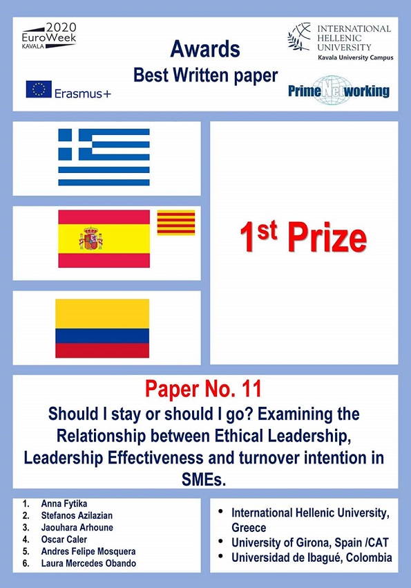 Imagen Paper EuroWeek - premiación 2020